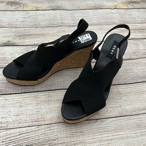 DKNY Cork Wedge Platform Sandals Size 8 NWT
